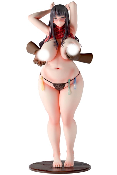 黒巣ガタリ『ワイルド式日本人妻の寝取り方』鴨添楓 眼鏡有りver. 1/4スケール塗装済み完成品フィギュア