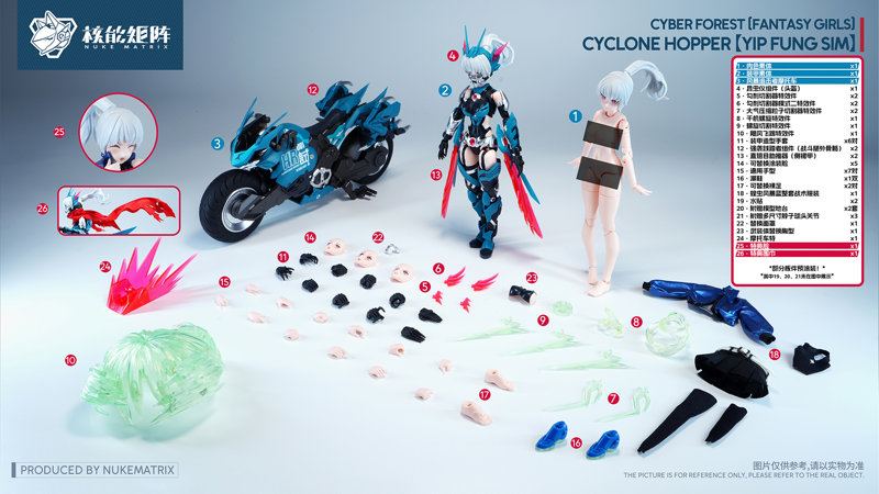 NUKE MATRIX サイバーフォーレスト FANTASY GIRLS FF0120 サイクロンホッパー 叶風嬋（イップ・フォン・シム） プラスチックモデルキット