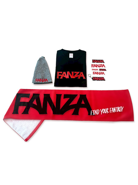 FANZAオリジナルグッズ セット （サウナハット/Tシャツ XLサイズ/ステッカー/ラバーキーホルダー/マフラータオル）